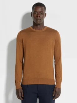 Dark Foliage Mélange Cashseta Crewneck
