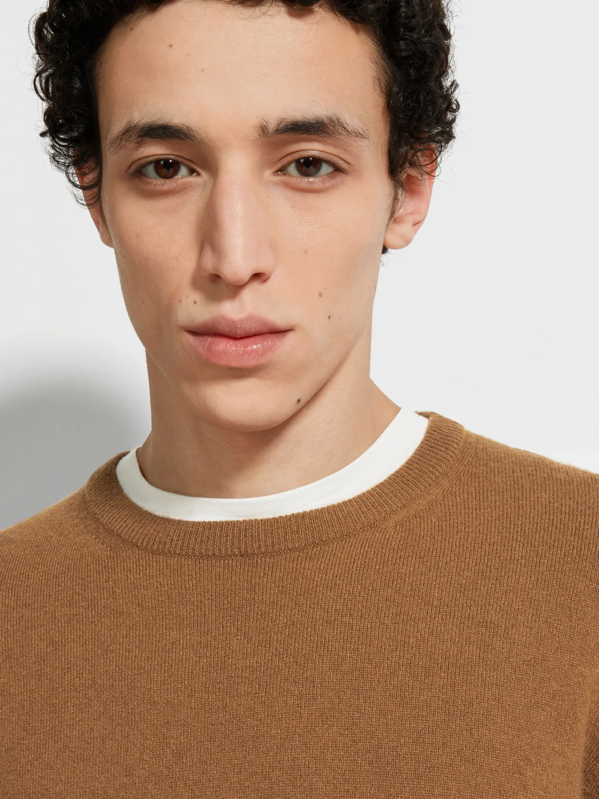 Dark Foliage Mélange Oasi Cashmere Crewneck