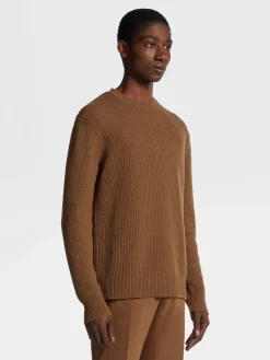 Dark Foliage Mélange Oasi Cashmere Crewneck