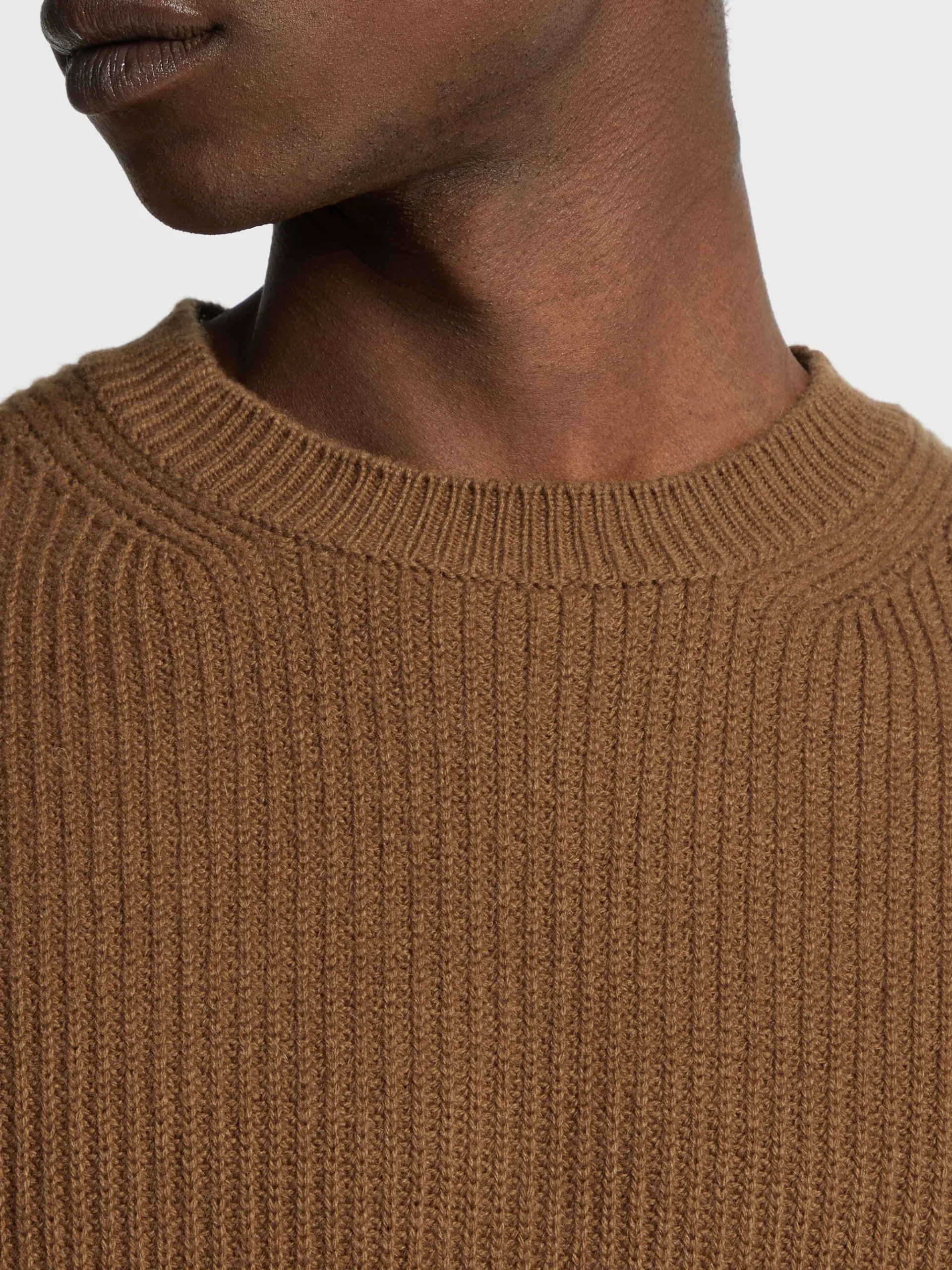Dark Foliage Mélange Oasi Cashmere Crewneck