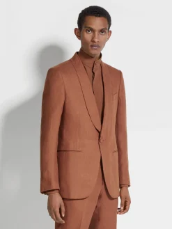 Dark Foliage Oasi Lino Evening Jacket