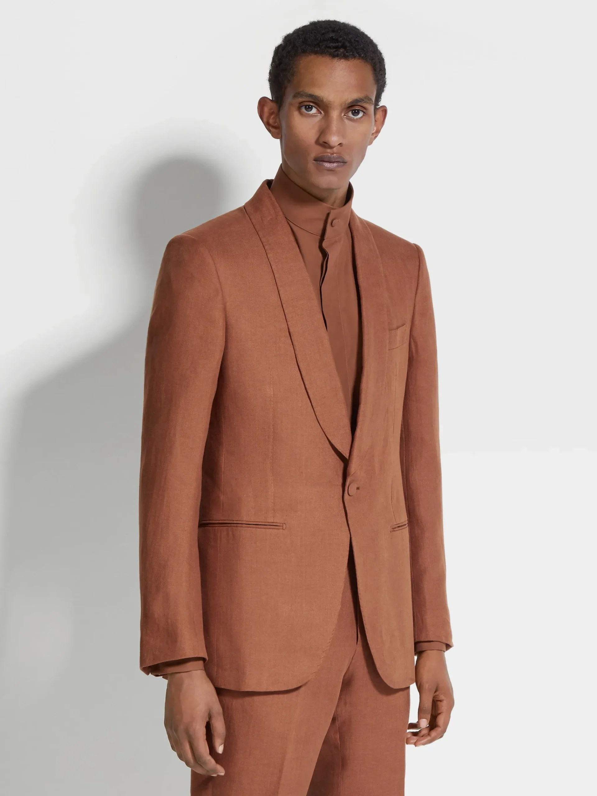 Dark Foliage Oasi Lino Evening Jacket