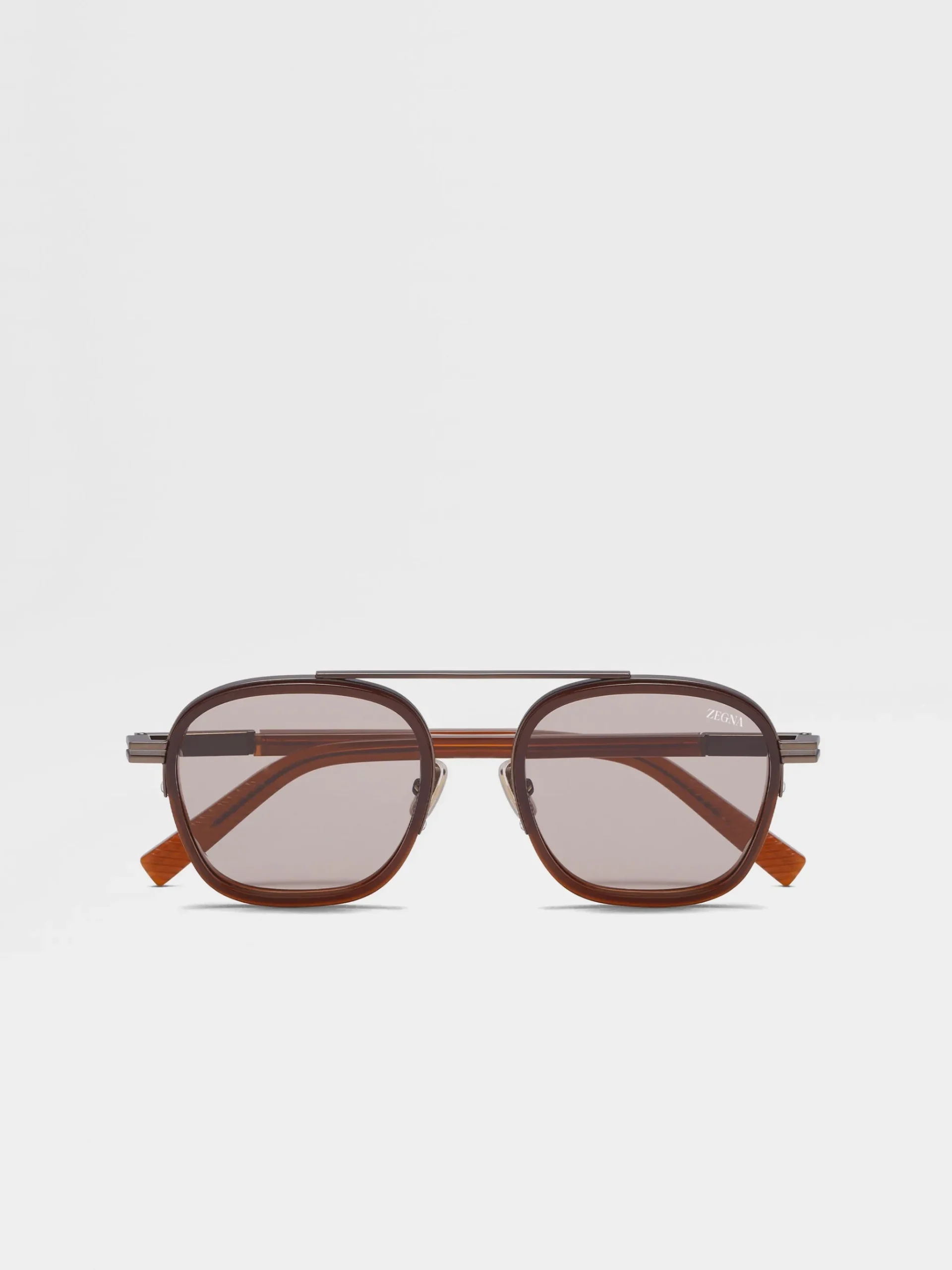 Dark Foliage Orizzonte I Acetate and Metal Sunglasses