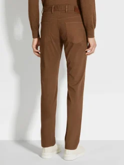 Dark Foliage Stretch Cotton Roccia Jeans