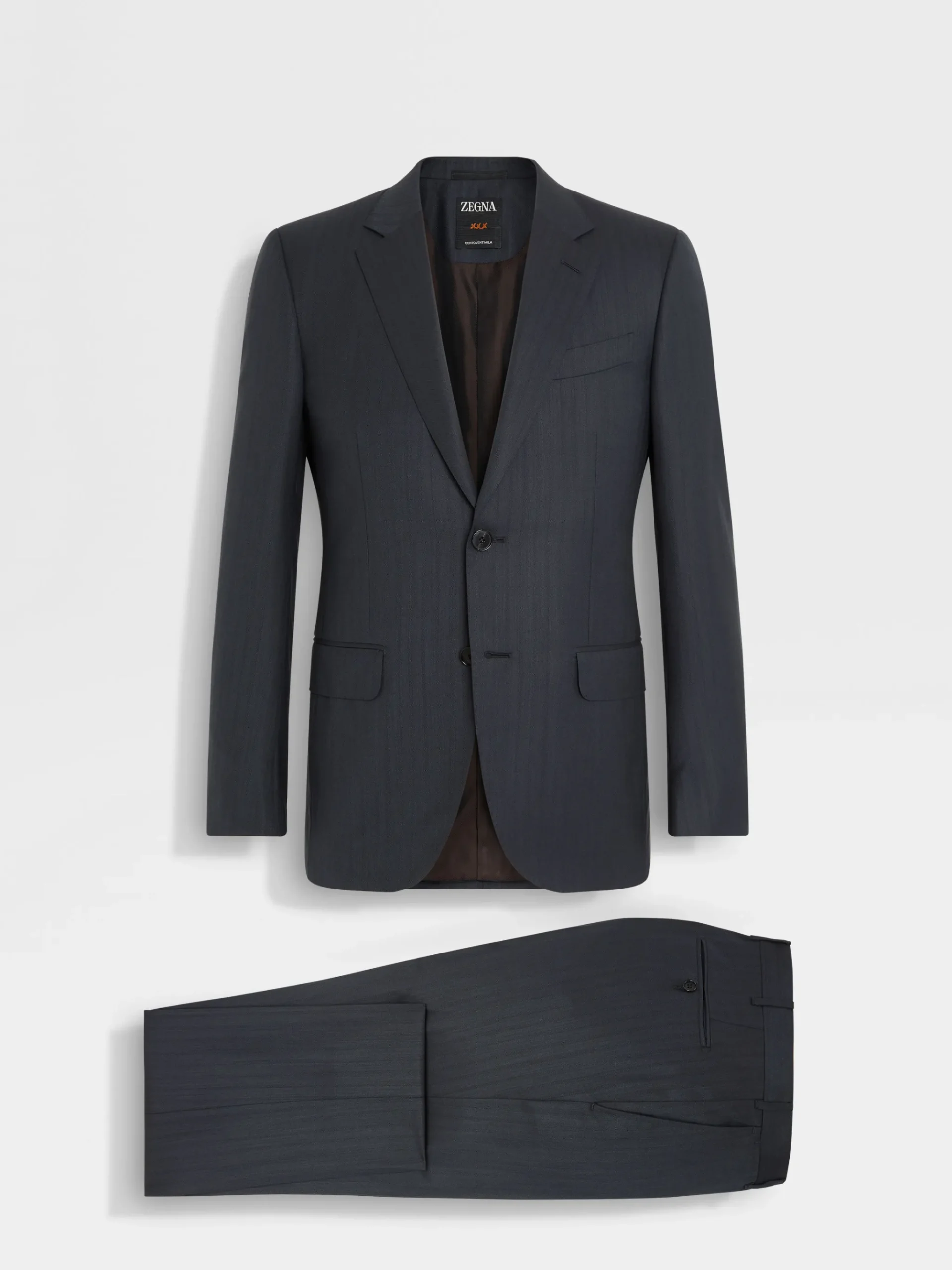 Dark Grey Centoventimila Wool Suit