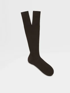 Dark Grey Cotton Socks