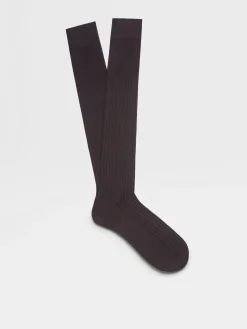 Dark Grey Cotton Socks