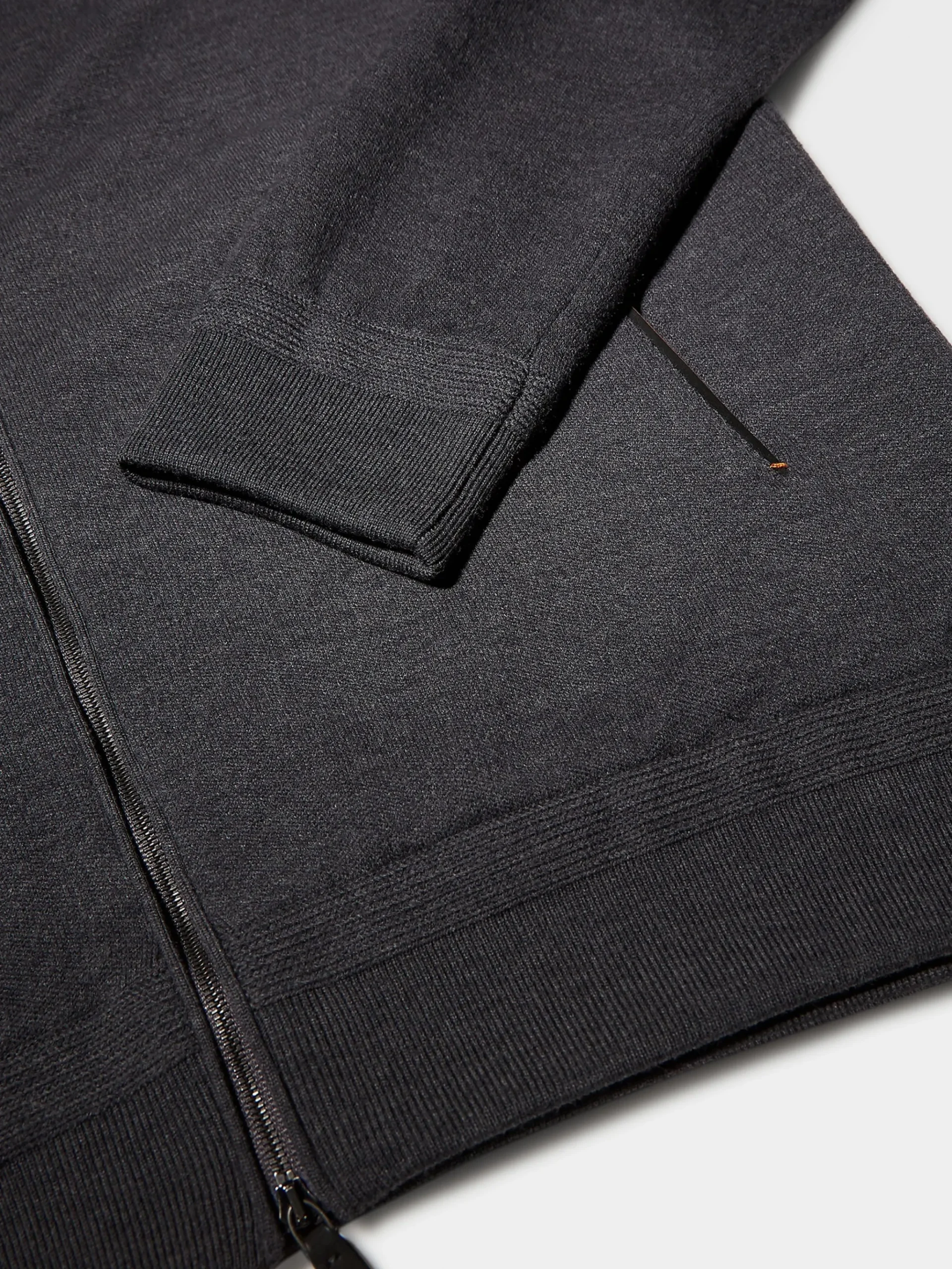 Dark Grey 12milmil12 Wool Full Zip Hoodie