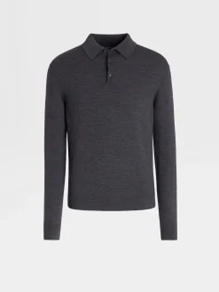 Dark Grey 12milmil12 Wool Polo
