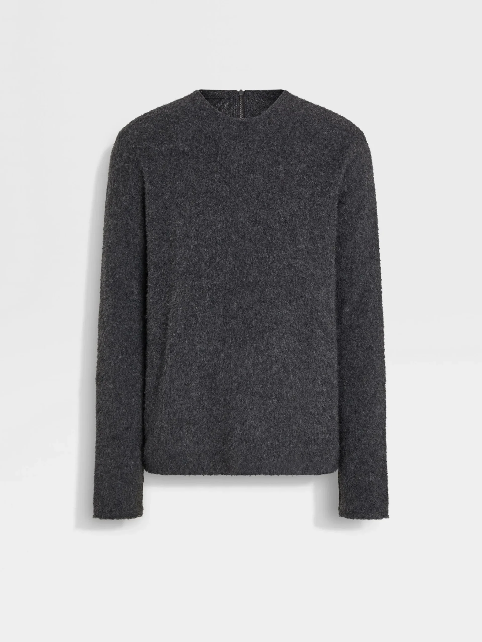 Dark Grey Mélange Oasi Cashmere Crewneck