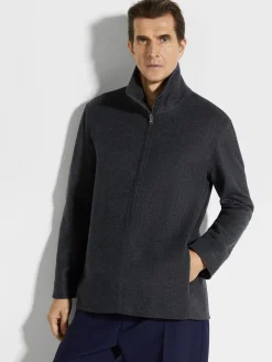 Dark Grey Mélange Trofeo™ Cashmere Overshirt
