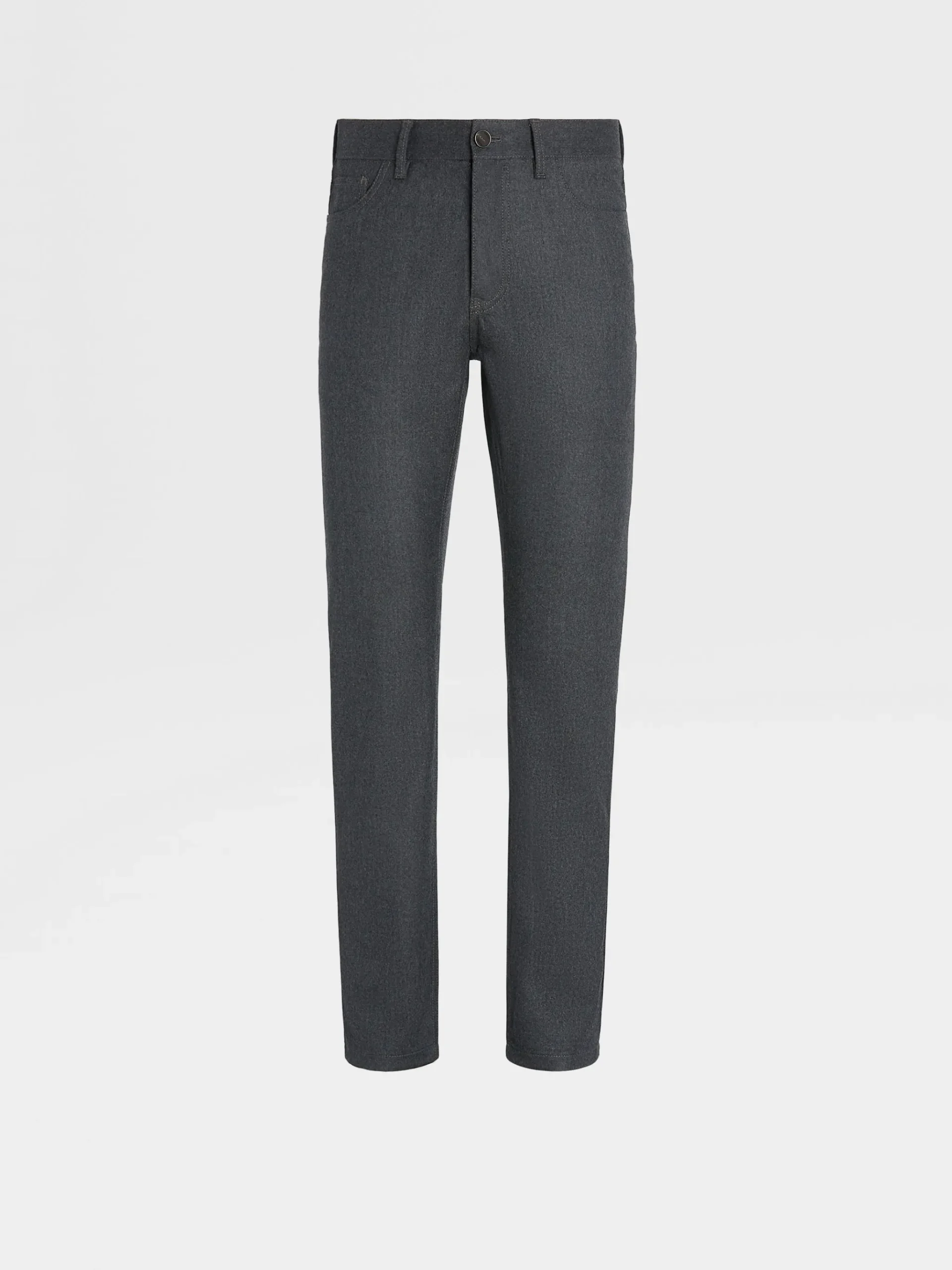 Dark Grey Wool and Cashmere Roccia Pants