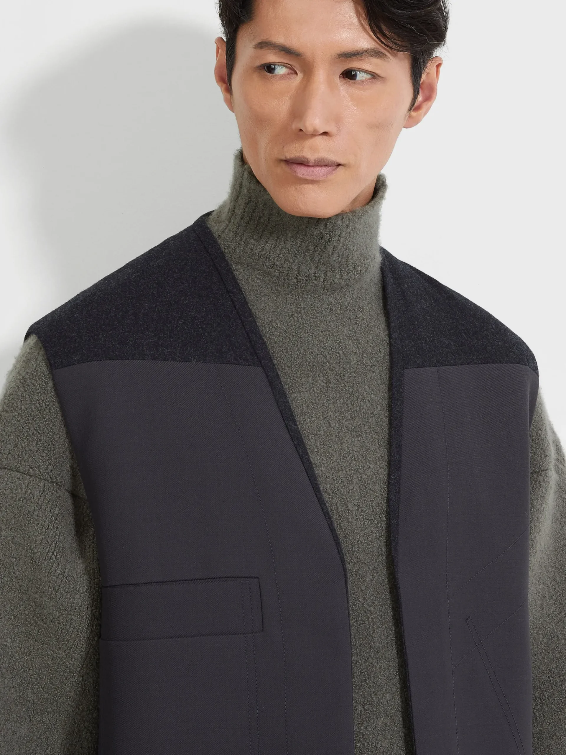 Dark Grey Wool and Cashmere Jacket