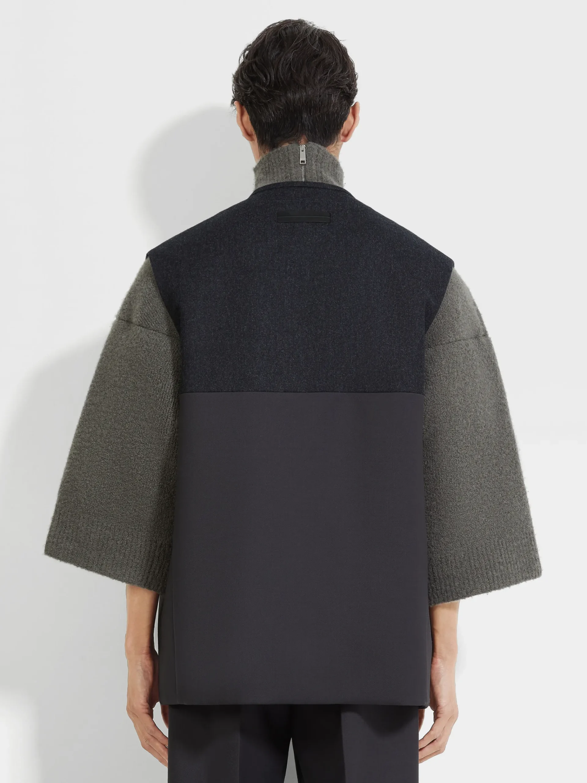 Dark Grey Wool and Cashmere Jacket