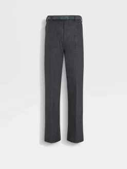 Dark Grey Wool and Cashmere Pants