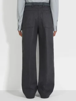 Dark Grey Wool and Cashmere Pants
