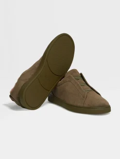 Dark Olive Green Suede Triple Stitch™ Sneakers