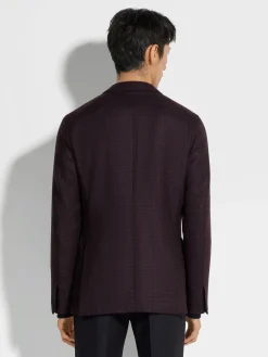 Dark Purple and Black Oasi Cashmere Jacket