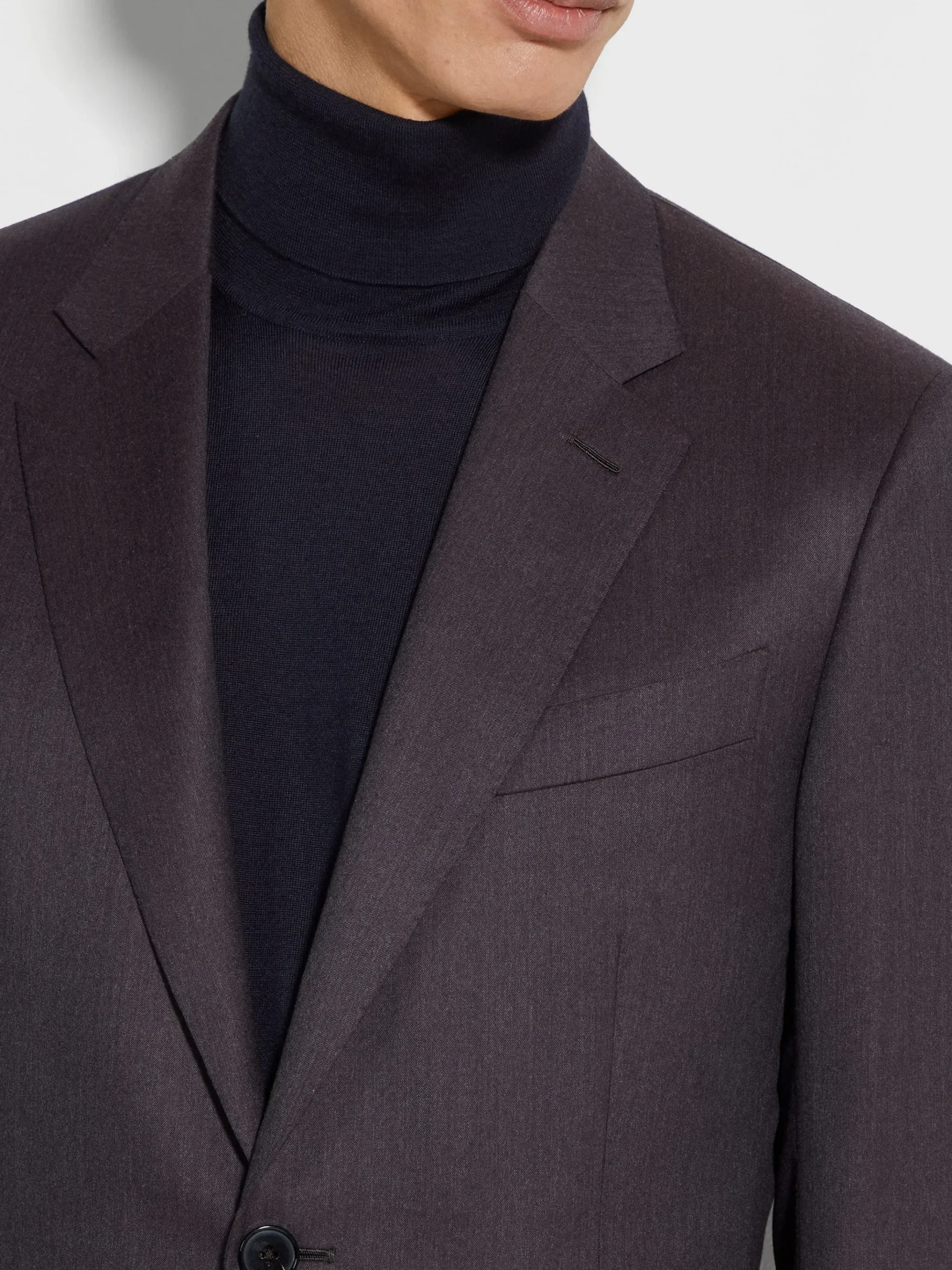 Dark Purple Centoventimila Wool Suit