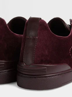 Dark Purple Velvet Triple Stitch™ Sneakers