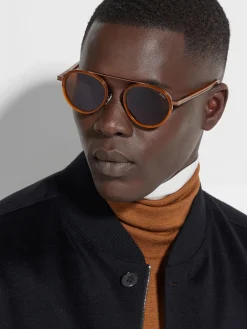 Foliage Orizzonte II Acetate and Metal Sunglasses