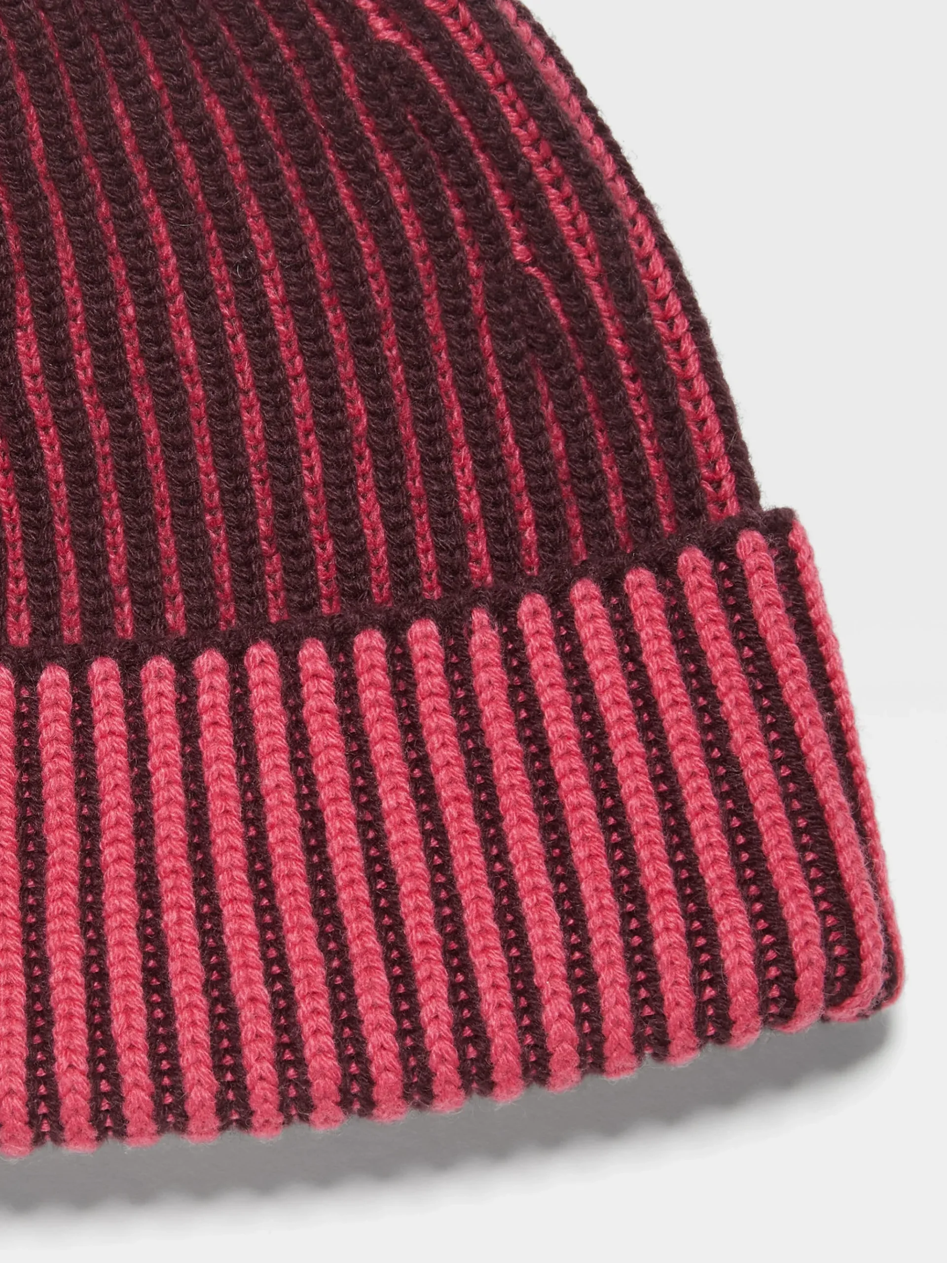 Fuchsia and Dark Purple Oasi Cashmere Beanie