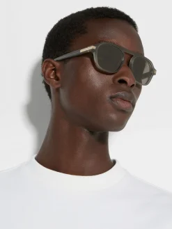 Green Aurora II Acetate Sunglasses