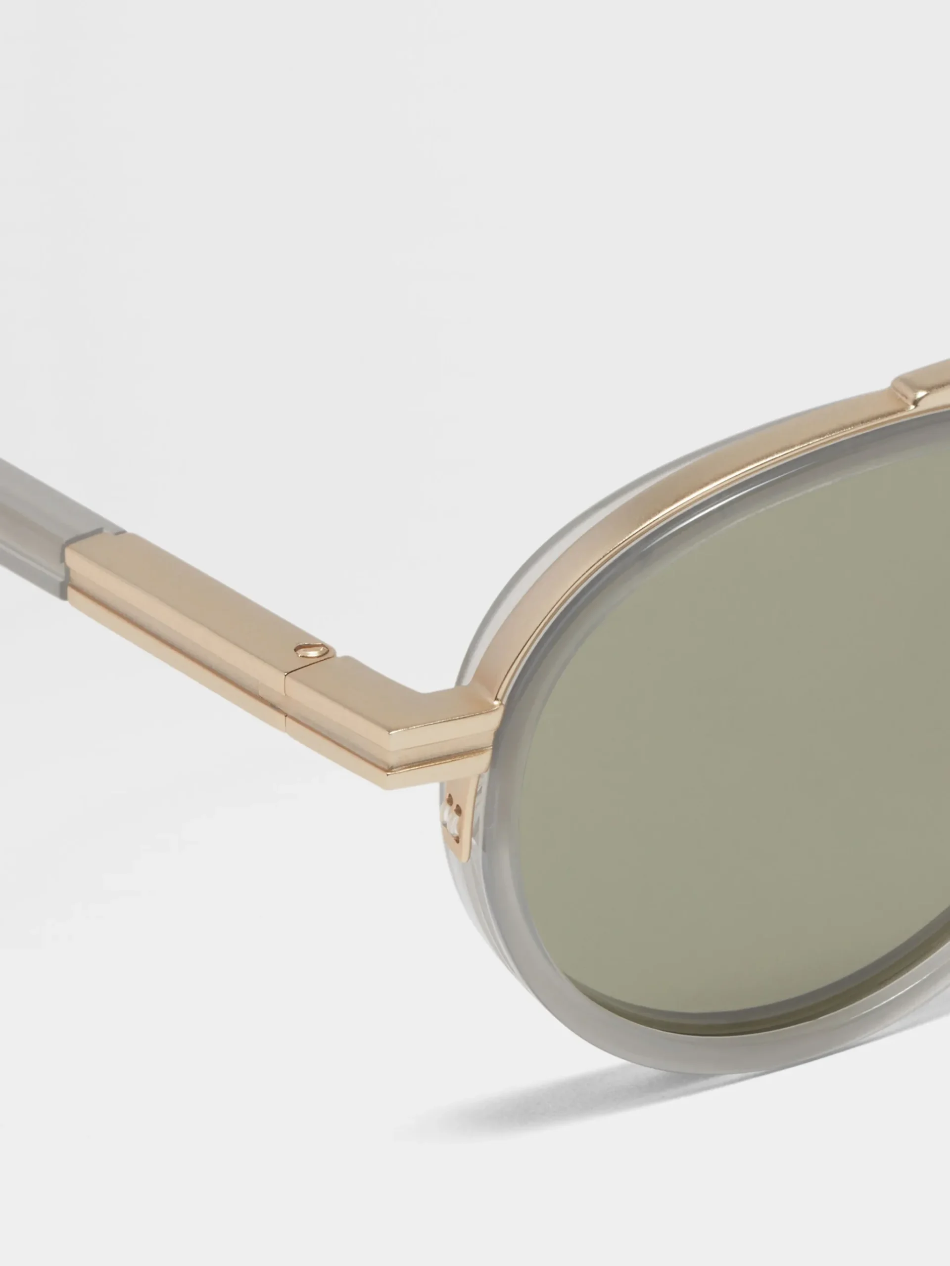 Green Orizzonte II Acetate and Metal Sunglasses