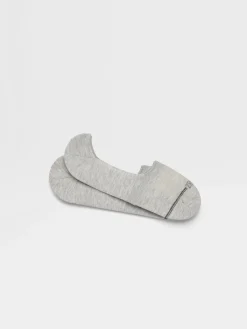 Grey Mélange Cotton Blend Socks