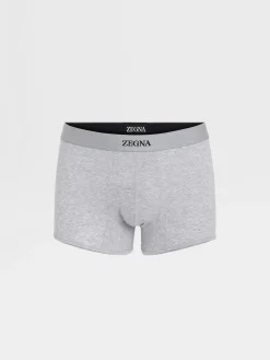 Grey Mélange Cotton Trunks