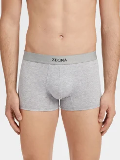 Grey Mélange Cotton Trunks