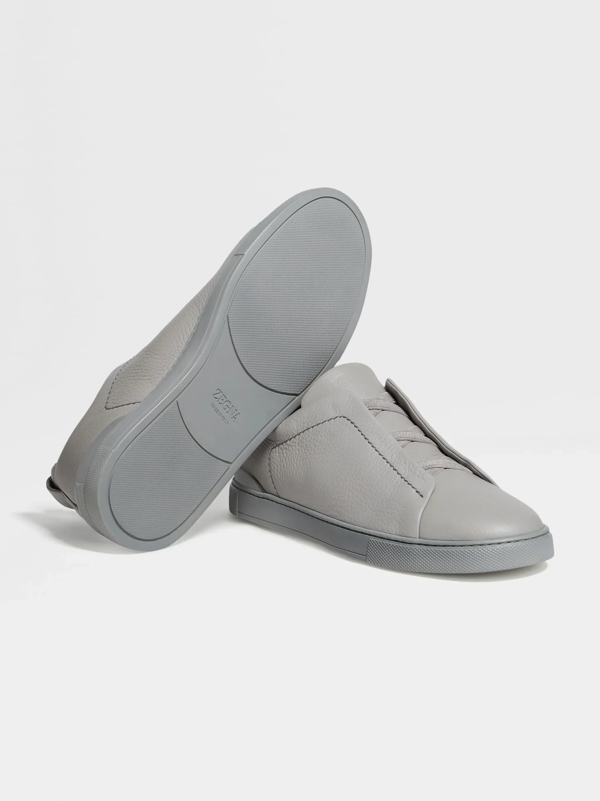 Grey Mélange Deerskin Triple Stitch™ Sneakers