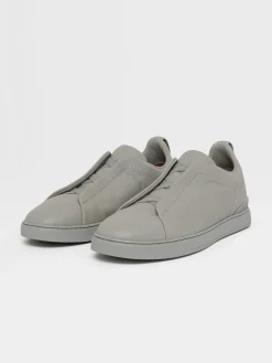 Grey Mélange Deerskin Triple Stitch™ Sneakers
