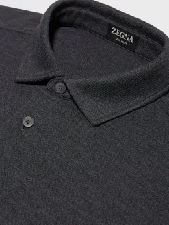 Grey Mélange 12milmil12 Wool Polo Shirt