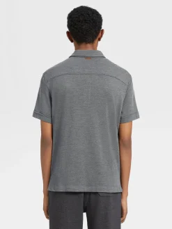 Grey Mélange 12milmil12 Wool Polo Shirt