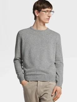 Grey Mélange Oasi Cashmere Crewneck