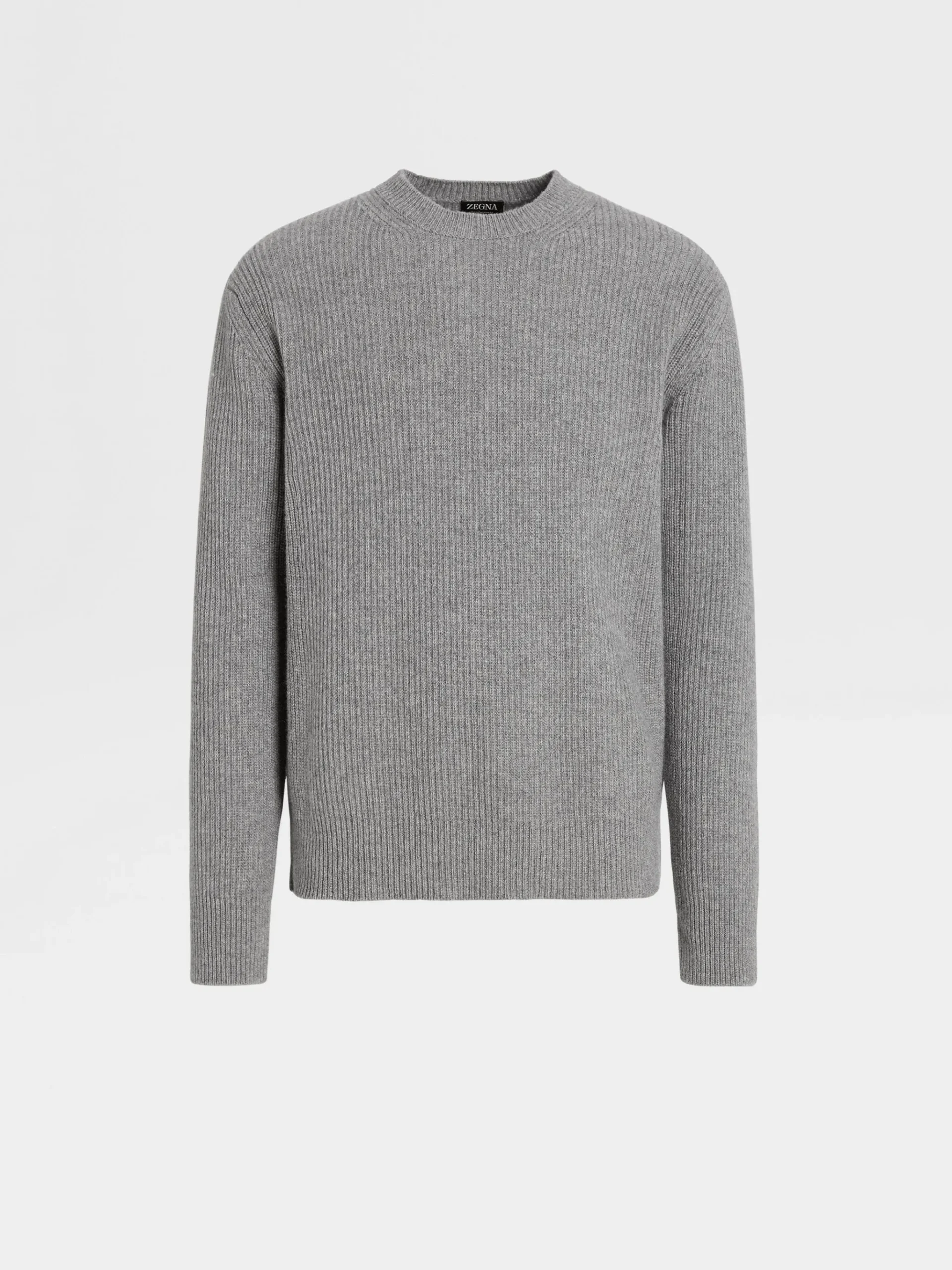Grey Mélange Oasi Cashmere Crewneck