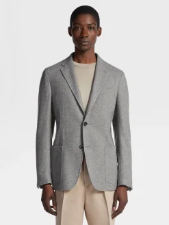 Grey Mélange Trofeo™ Cashmere Shirt Jacket