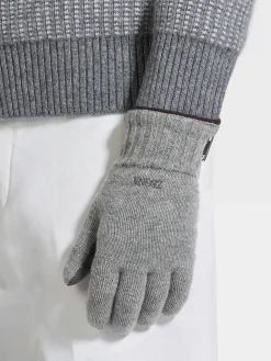 Grey Oasi Cashmere Gloves