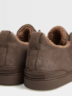 Greyish Brown Suede Triple Stitch™ Sneakers