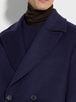Ink Blue Oasi Cashmere Overcoat