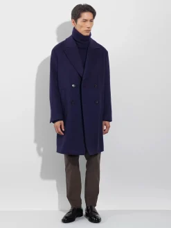 Ink Blue Oasi Cashmere Overcoat