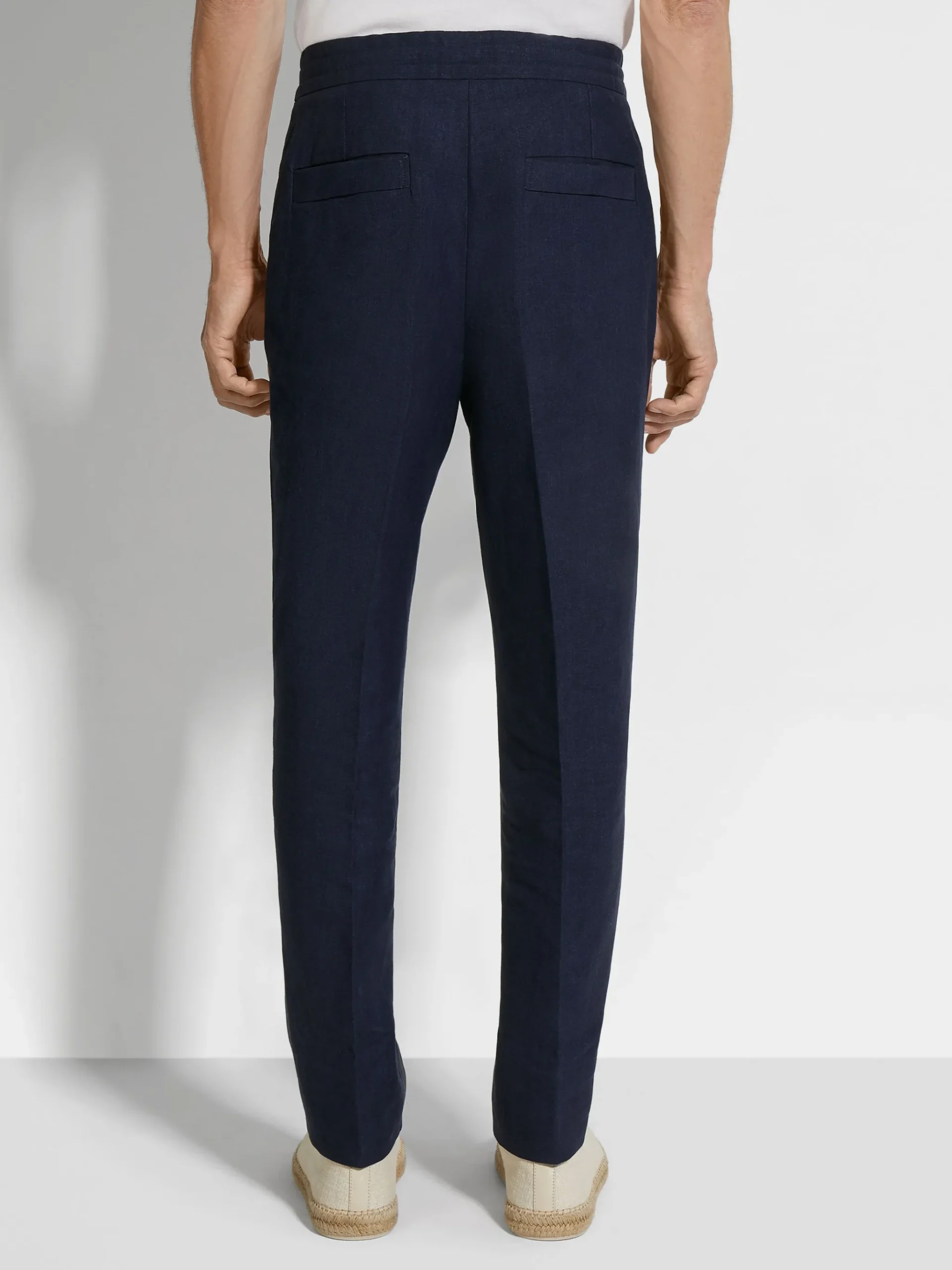 Ink Blue Oasi Lino Pants