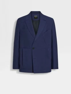 Ink Blue Wool Jacket