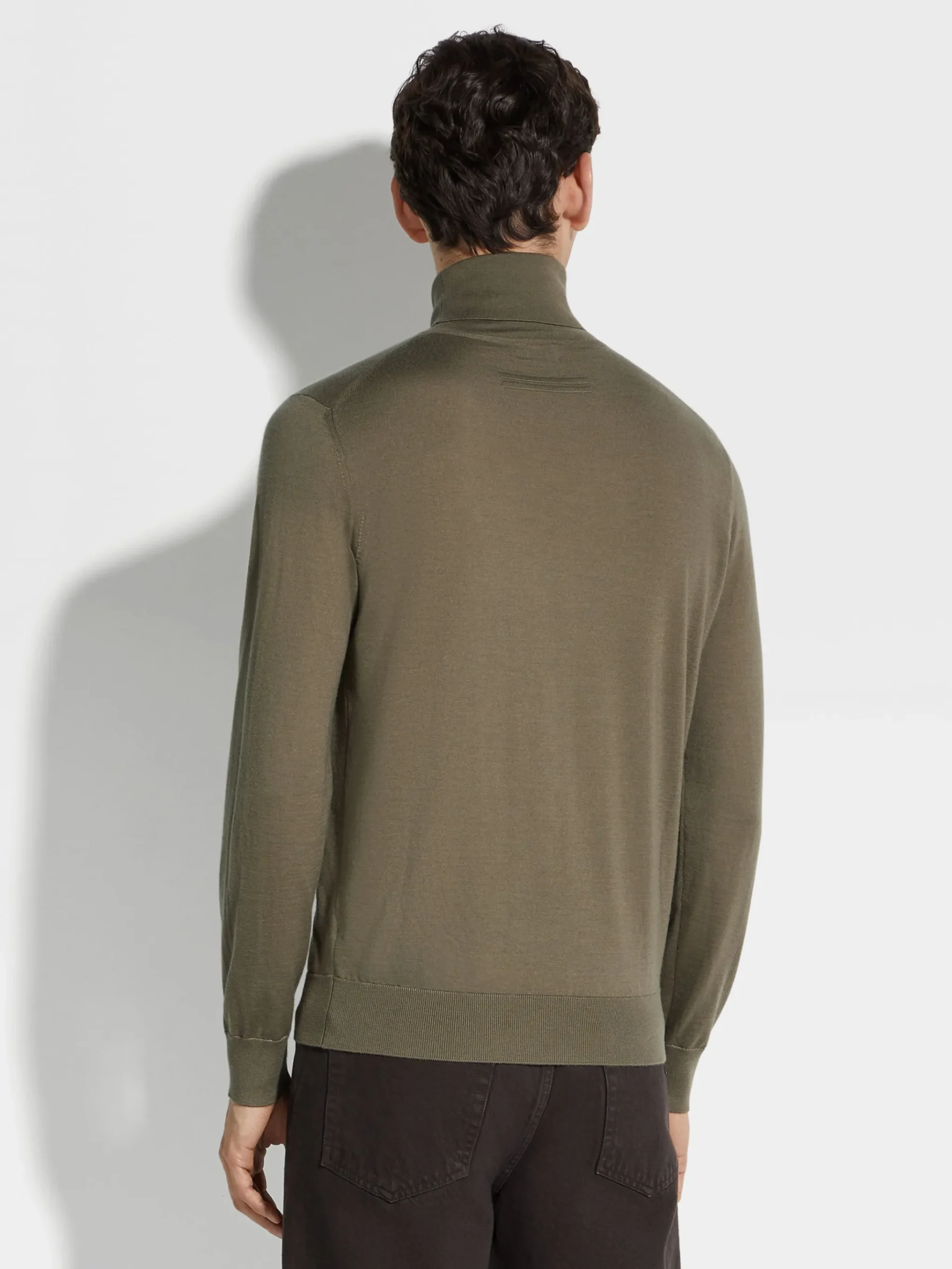 Khaki Cashseta Turtleneck