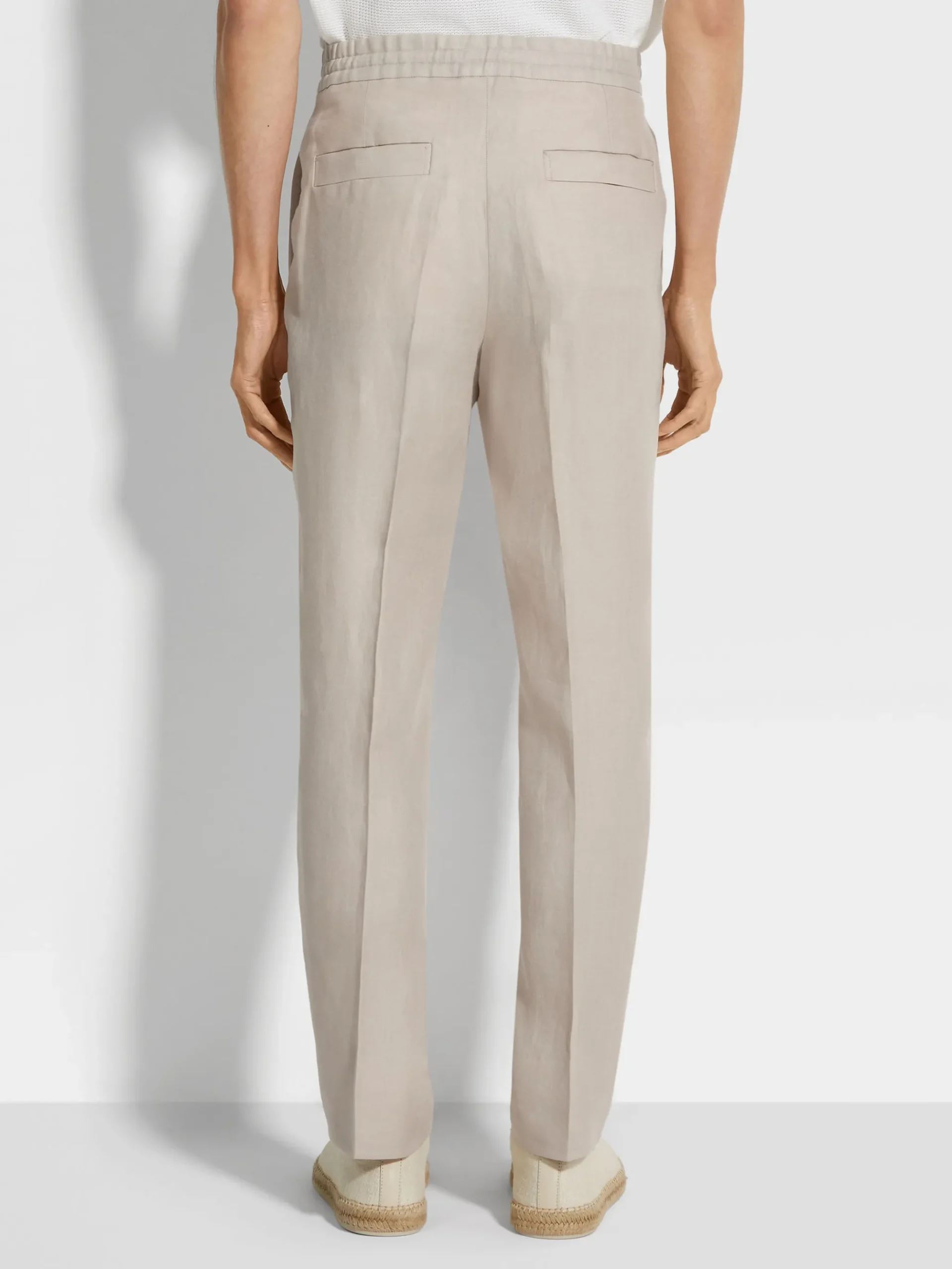 Light Beige Oasi Lino Pants