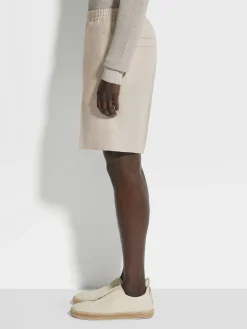 Light Beige Oasi Lino Shorts
