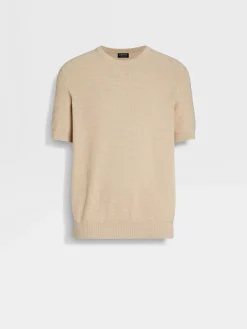 Light Beige Premium Cotton Crewneck