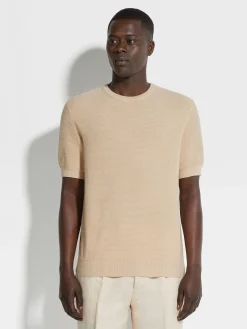 Light Beige Premium Cotton Crewneck