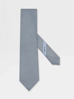 Light Blue CENTO FILI Silk Tie